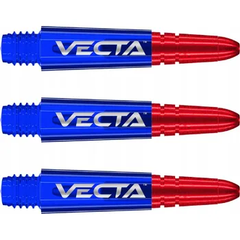 Příslušenství pro šipky Násadky (Shafty) Winmau Vecta modro-červené krátké 3 ks