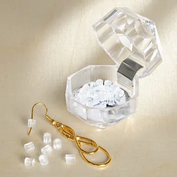 20 stoperů na náušnice průhledná