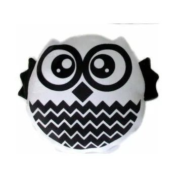 plyšák Černobílý polštářek sova