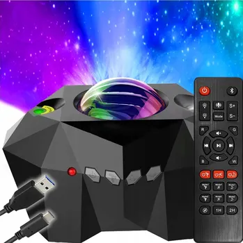Noční světlo PROJEKTOR NOČNÍ OBLOHY NOČNÍ LAMPA PROJEKTOR PROJEKTOR AURORA MĚSÍC BLUETOOTH DÁLKOVÝ OVLADAČ