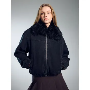 Dámský kabát Džínová bunda - M - House - černá - 922IM-99J