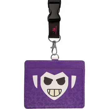 Pouzdro na mobilní telefon Pouzdro na karty se šňůrkou Brawls Stars - Mortis Fialová