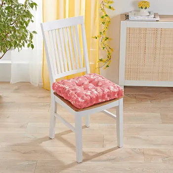 Podsedák Vysoký podsedák Květy růžová 40x40x8 cm.