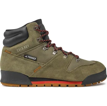 Pánská treková obuv Pánská vysoká turistická obuv ADIDAS-Terrex Snowpitch C.Rdy olive strata/bronze strata/orange Zelená 46 2/3