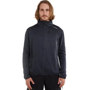 Pánská mikina Pánská lyžařská mikina se zipem FUNDANGO-Jefferson Fleece Jacket-780-antracit Černá XXL