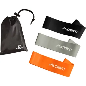 Sport CRIVIT Pomůcky na posilování (sada posilovacích pásů, 3dílná)