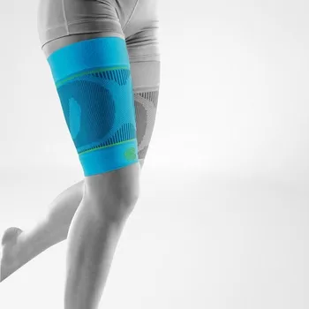 Cyklistické návleky Bauerfeind Sports Sleeves - kompresní stehenní návleky XL short - rivera