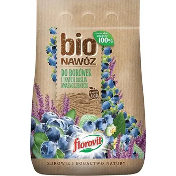 Hnojivo Hnojivo na borůvky bio organické přírodní granulát 3,15 kg 5 l Florovit