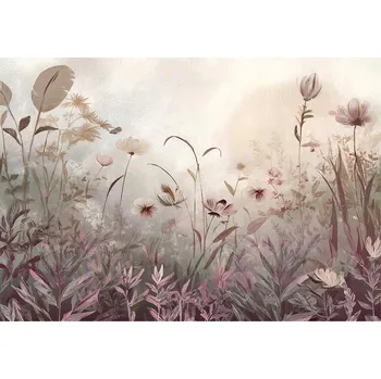 Fototapeta FOTOTAPETA LOUKA KVĚTY LUČNÍ BOHO NA ZEĎ LOŽNICE OBÝVACÍ POKOJ 400x280