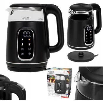 Rychlovarná konvice Rychlovarná konvice Adler s regulací teploty AD1305BS 2200 W 1,7 l černá