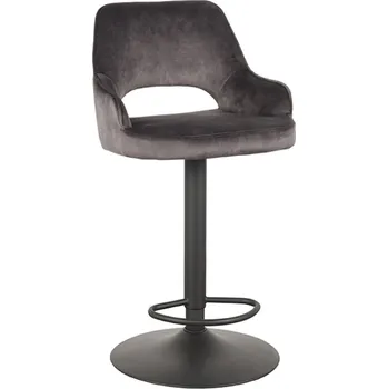 Barová židle LABEL51 sametová barová židle FER antracit CM-55.018