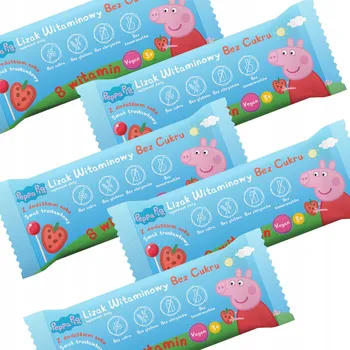 Bonbon Prasátko Peppa lízátko bez cukru na imunitu, jahodová příchuť 1 ks