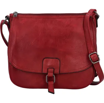 Kabelka Trendy dámská koženková crossbody kabelka Gergana, červená