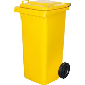 Odpadkový koš Nadoba Strend Pro GB2, 120 lit, žltá, popolnica na odpad