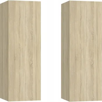 Televizní stolek TV stolky, 2 ks, dub sonoma, 30,5x30x90 cm