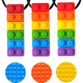 Logopedické Kousátko Terapeutické pro Děti Náhrdelník Antistresový 3 ks