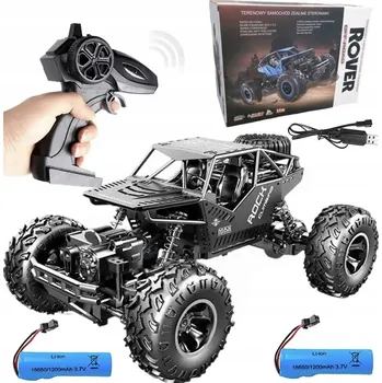 RC model auta VELKÉ AUTO NA DÁLKOVÉ OVLÁDÁNÍ RC KOVOVÉ TERÉNNÍ 4X4 + 2 AKUMULÁTORY