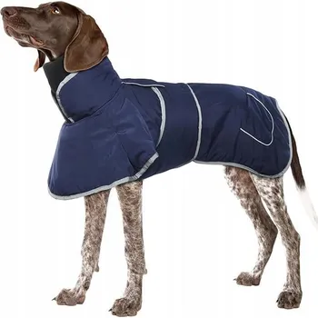 Obleček pro psa Zimní voděodolná bunda/kabát pro psa, tmavě modrá, velikost XL