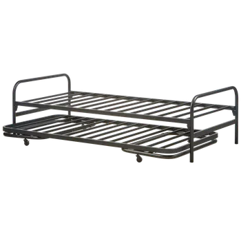 Postel WOOOD Jednolůžková postel na kolečkách se šuplíkem LUCY 90x200 cm černá