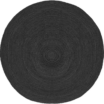 Koberec LABEL51 Kulatý koberec JUTE černý 90cm SH-24.104AA