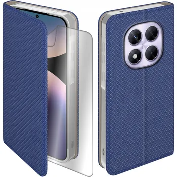 Pouzdro na mobilní telefon Flipové pouzdro Alecase pro Xiaomi Redmi Note 14 Pro+ 5G, Redmi Note 14 Pro 5G, modré