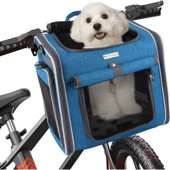 turistický batoh TAŠKA NA KOLO PRO ZVÍŘATA BATOH PŘEPRAVKA MODRÁ