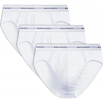 Slipy NAVIGARE pánské slipy slipy PREMIUM vnější guma 3PAK 102T bílá XL
