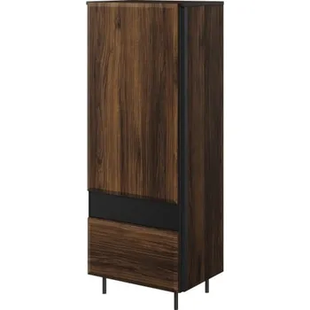 regál Skříňka Borga - Lenart Dub Catania / Černá / Dub Catania 55x143 cm