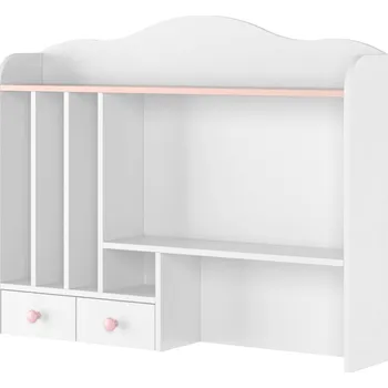 Psací stůl Nástavba na psací stůl Luna - Lenart Bílá / Růžová 107x85 cm