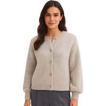 Dámský svetr Dámský Svetr Kardigan na Knoflíky Italský Béžový M/L
