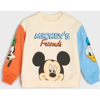 Chlapecká mikina Sinsay - Mikina typu crewneck Mickey Mouse - krémová - 026FX-01X - 026FX-01X-80