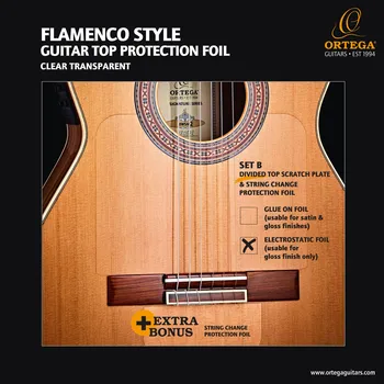 Příslušenství pro strunný nástroj Ortega OERP-FLAM2 Flamenco Electrostatic Divided Top Pickguard + prodloužená záruka 3 roky