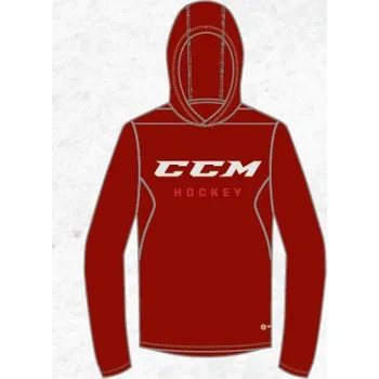 Pánské oblečení CCM Mikina CCM Chromatic Performance Hooded SR, Barva RED, Velikost L 400053