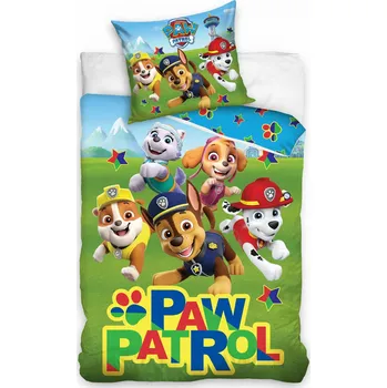 Povlečení Dětské povlečení Carbotex Tlapková patrola 140 x 200 cm, vícebarevné