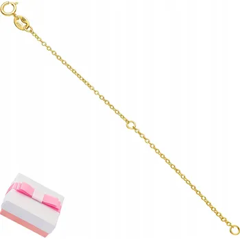 Řetízek Stříbrné prodloužení k náhrdelníku pozlacené řetízek stříbro 925