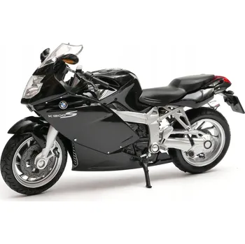 autíčko BMW K1200S MODEL KOVOVÝ MOTOR WELLY 1:18 ČERNÝ