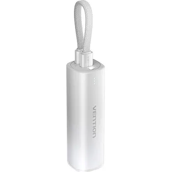 Powerbanka Powerbank Vention 5000mAh Světle šedá 20W USB-C lightning + kabel