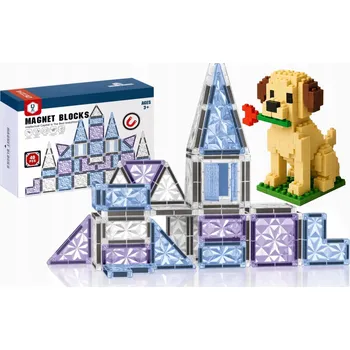 ostatní stavebnice MAGNETICKÉ STAVEBNICE 40dílné KONSTRUKČNÍ VZDĚLÁVACÍ 3D PUZZLE 153A +