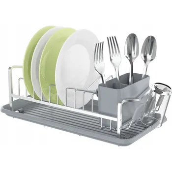 Organizace kuchyně Odkapávač na nádobí JEDNODUCHÁ, ELOXOVANÝ HLINÍK