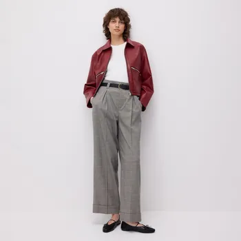 Dámské kalhoty Reserved - Kalhoty s širokými nohavicemi a páskem - vícebarevná - 1050P-MLC - 1050P-MLC-XL