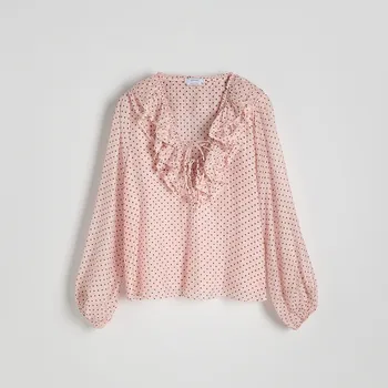 Dámský svetr Reserved - Halenka ze směsi lyocellu - růžová - YS134-30X - YS134-30X-XL