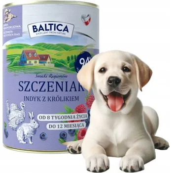Krmivo pro psa Baltica Vlhké Krmivo pro Štěňata v Plechovce Krůta s Králíkem 400g
