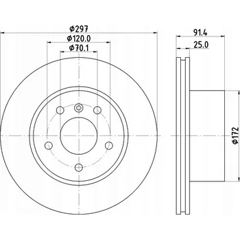 Brzdový kotouč Brzdový kotouč Hella 8DD 355 110-811