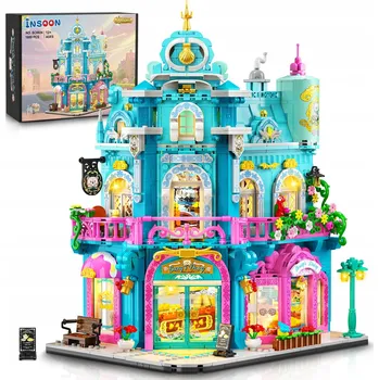 ostatní stavebnice STAVEBNICE DOMEČEK HRAD MLÉKÁRNA PEKÁRNA S KÁVOU PEČIVO SADA 1987 DÍLKŮ