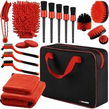 Auto detailing Sada čistících kartáčů na vrtačku pro auto – ručník, rukavice, štětce