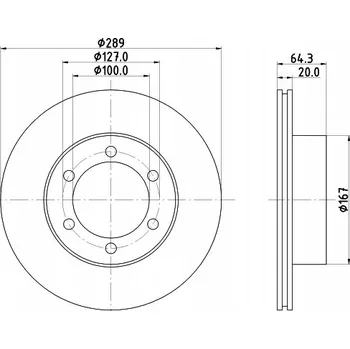 Brzdový kotouč Hella 8DD 355 104-761 Brzdový kotouč