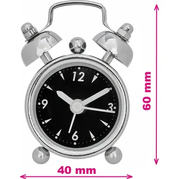 Budík TFA Dostmann TFA 60.1000.01 | Analogový budík MINI-NOSTALGIA | černý