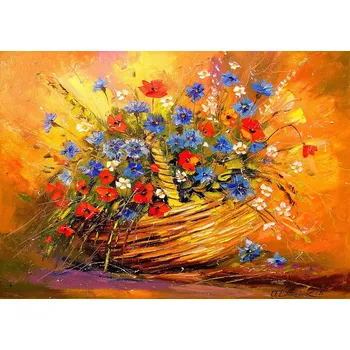 Puzzle ENJOY Puzzle Košík s květinami 1000 dílků