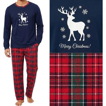 Pánské pyžamo PÁNSKÉ VÁNOČNÍ PYŽAMO 100% bavlna dárek k VÁNOCŮM *L