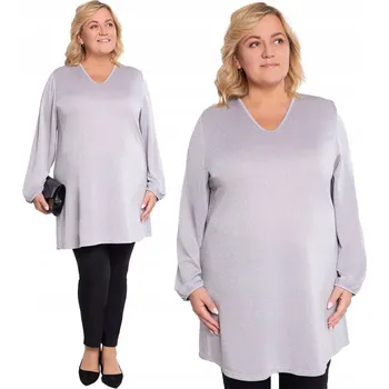 Dámská tunika Elegantní stříbrná tunika velikost 48